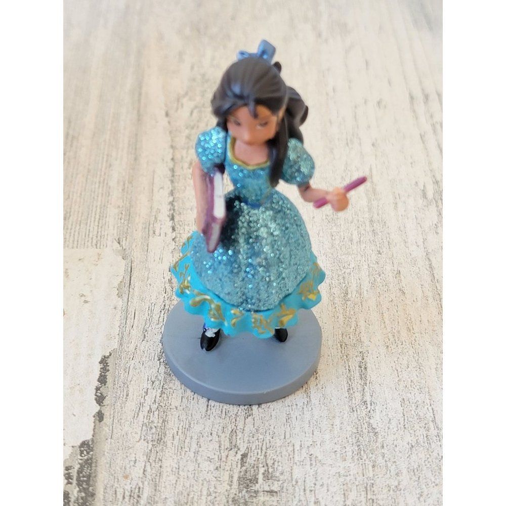 Disney blue glitter‎ dress School Girl doll toy figure